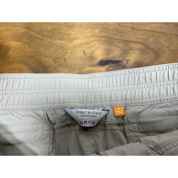 Orvis Insect Shield Repellent Cropped Women’s Size 8 Beige Tech Stretch Pants - Picture 4 of 10